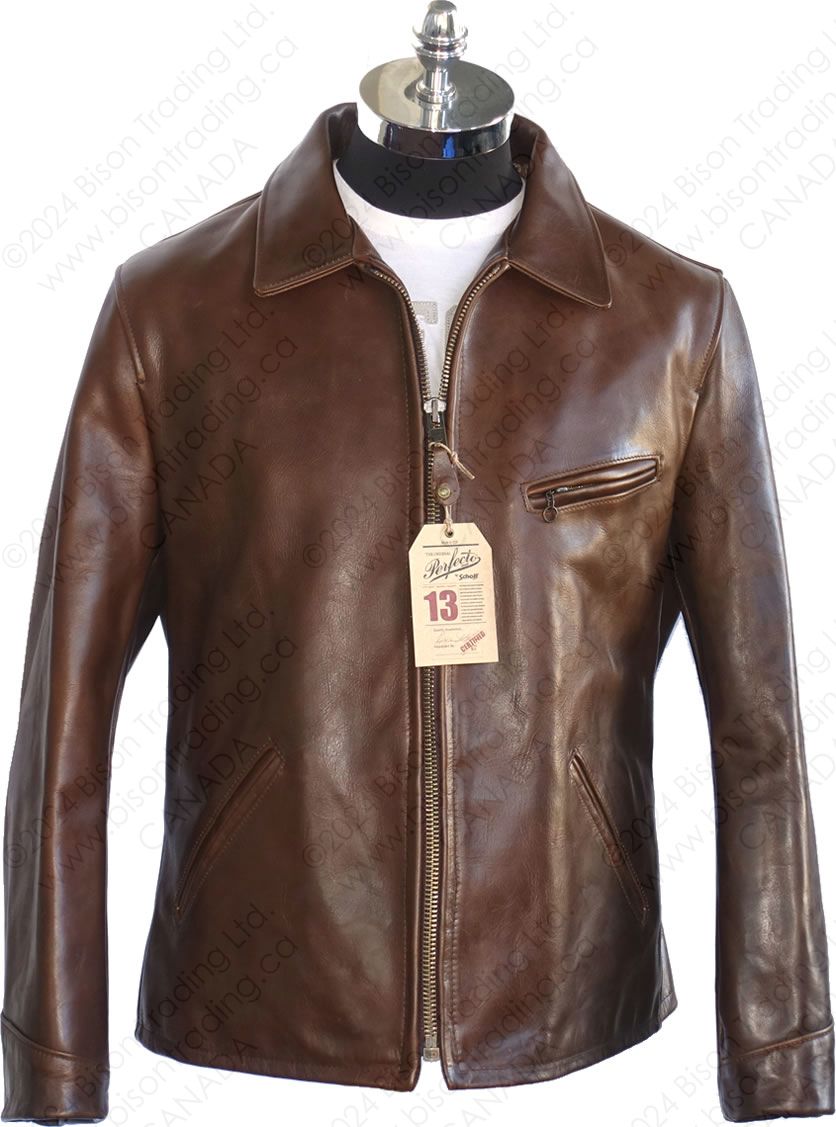 Schott NYC Horween Steerhide Sunset Back Delivery Jacket STYLE: P663
